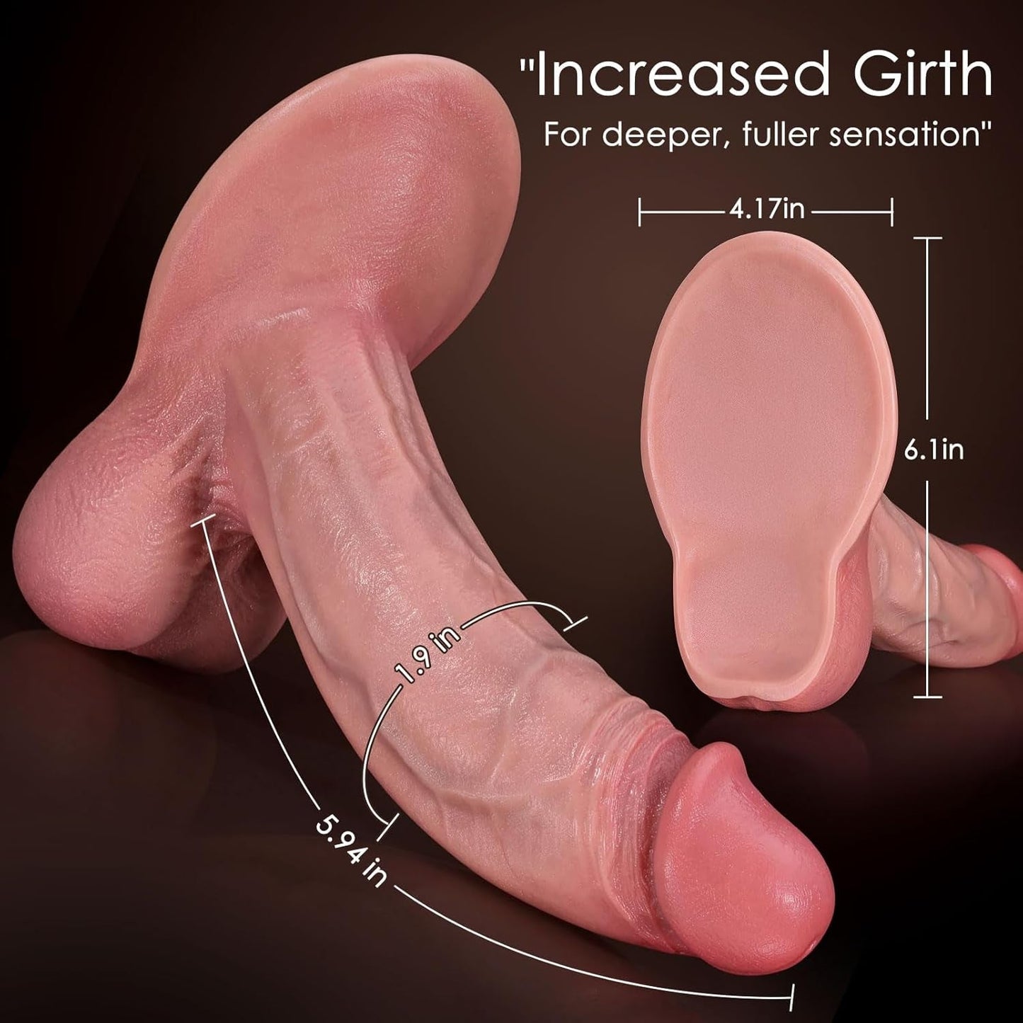 GripRide Realistic Suction Cup Dildo