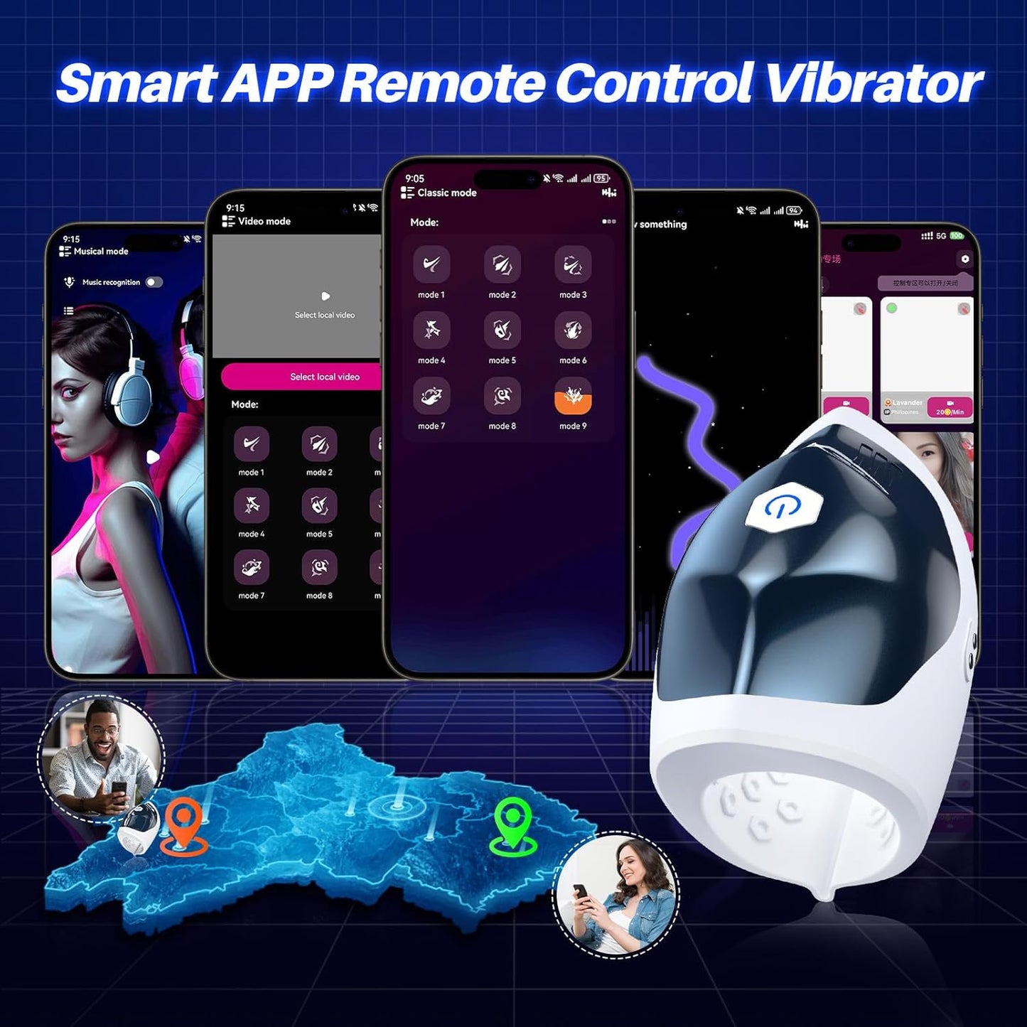 Masajeador de entrenamiento de pene GripVibe