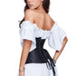 Black Steel Bone Waist Cincher