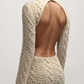 Cut Out Cable Net Mini Dress