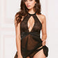 High Neck Keyhole Babydoll