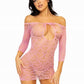 Mini-robe Heart Net à découpe et lien à nouer sur le devant