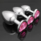 HeartGem 3-Piece Metal Heart Jewel Butt Plug Set
