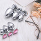 HeartGem 3-Piece Metal Heart Jewel Butt Plug Set