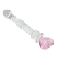 HeartGlass Pink Heart Glass Dildo Wand
