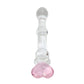 HeartGlass Pink Heart Glass Dildo Wand