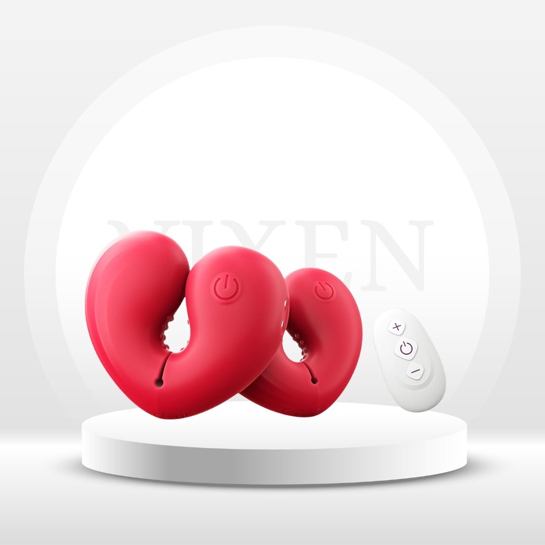 Vibradores de pezones HeartPulse con control remoto