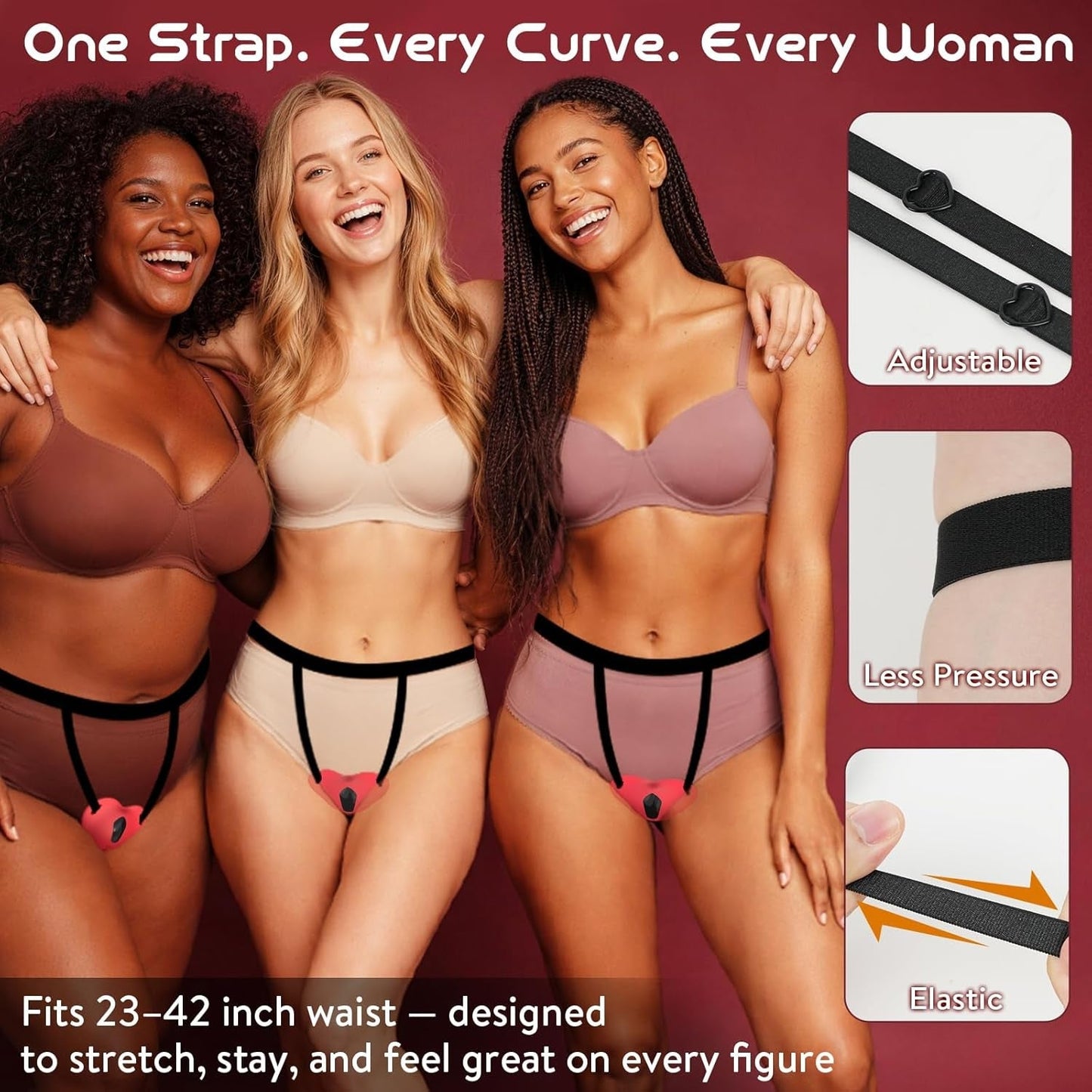HeartRush Heart-Shaped Couples Wearable Clit Vibrator