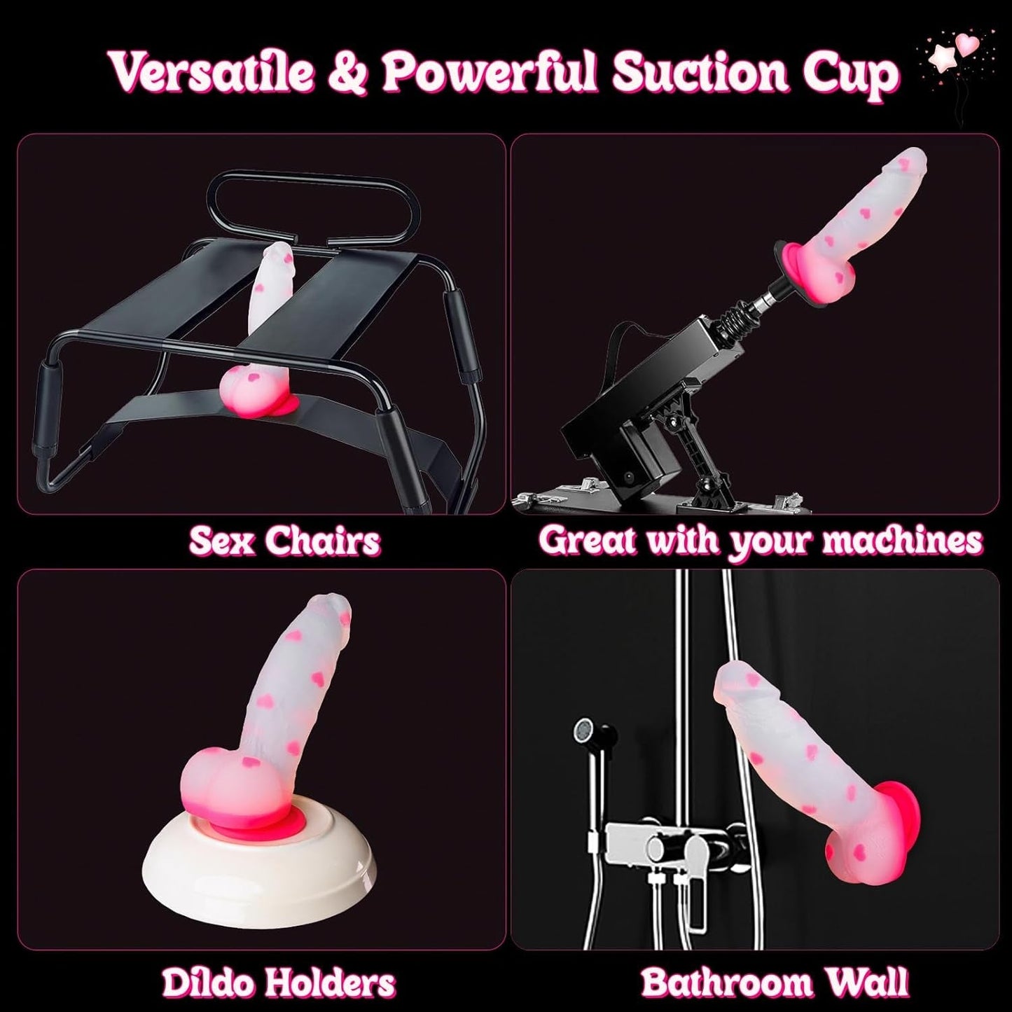 HeartThrob 8" Thick Clear Fantasy Heart Dildo