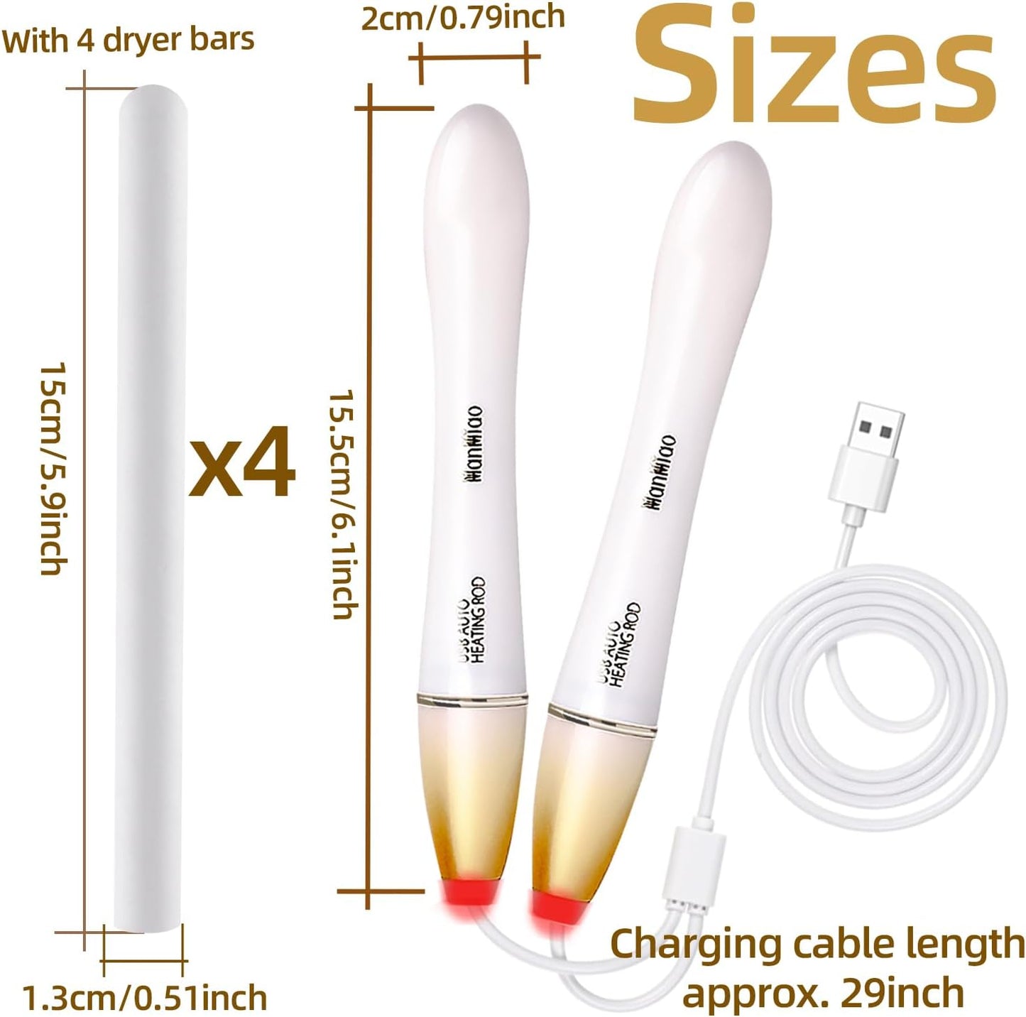 HeatFlex Duo – Varillas calefactoras USB 2 en 1 para masturbadores