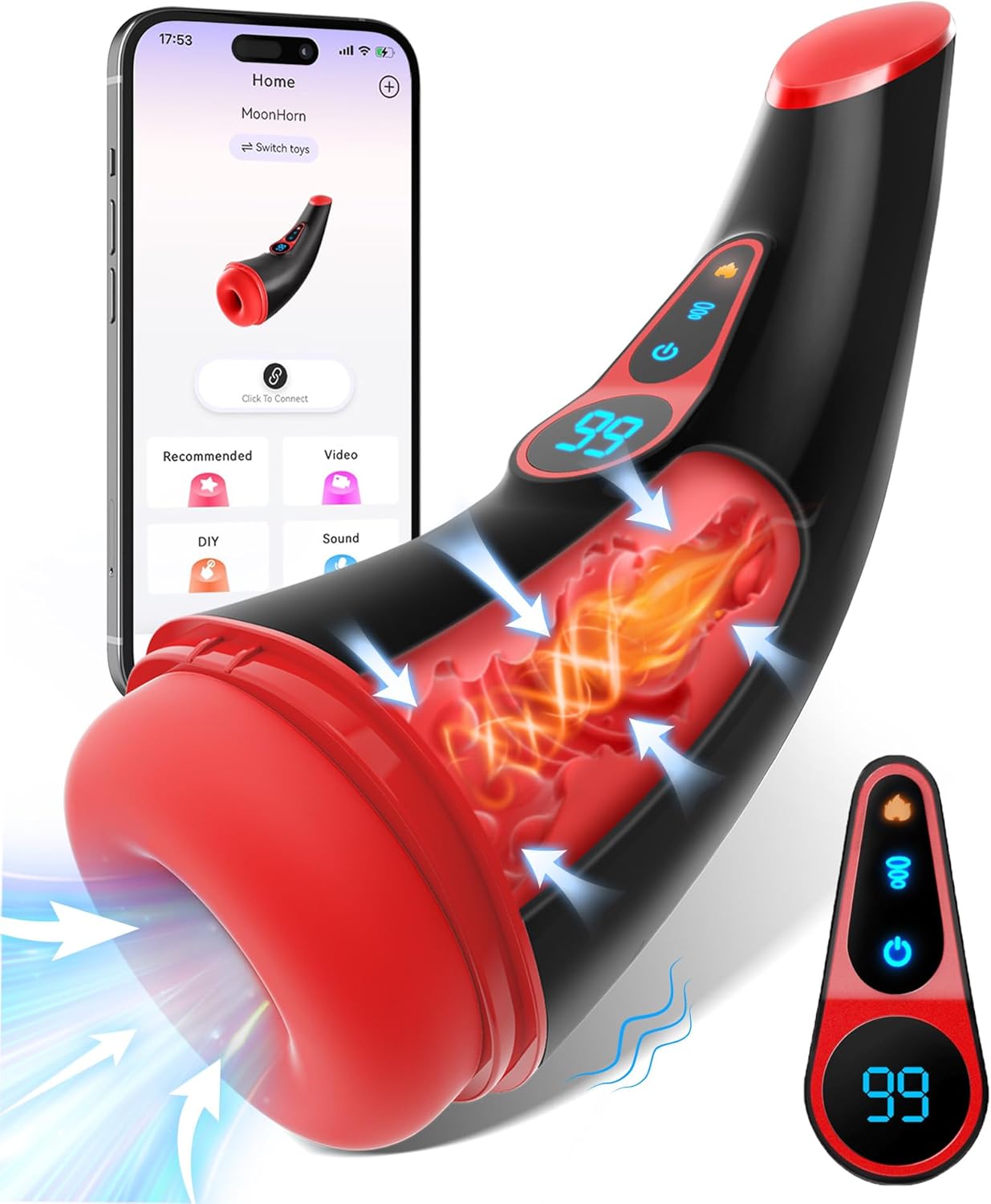 HeatLuxe Masturbador Térmico Controlado por Aplicación