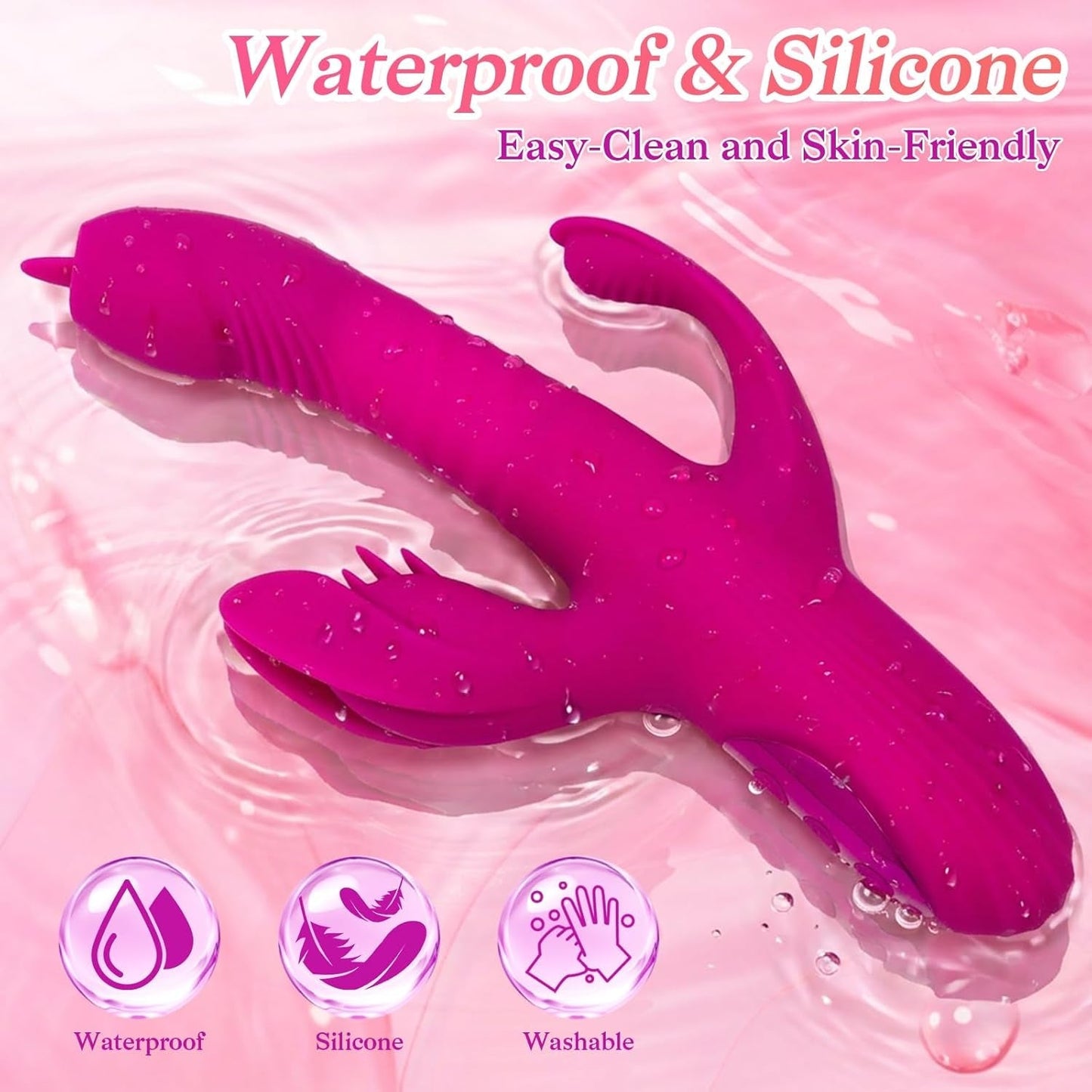Vibrador de Conejo 3 en 1 HeatRush Thrusting