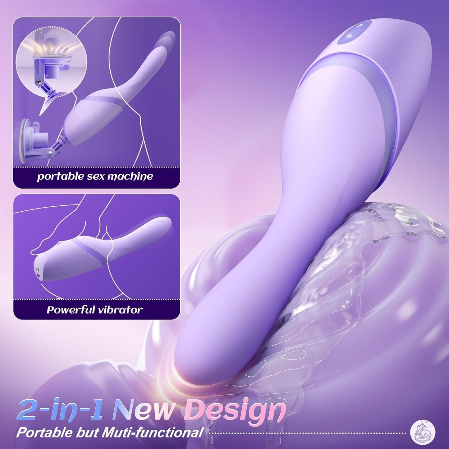 Vibrador de máquina sexual controlado por aplicación HeatThrust