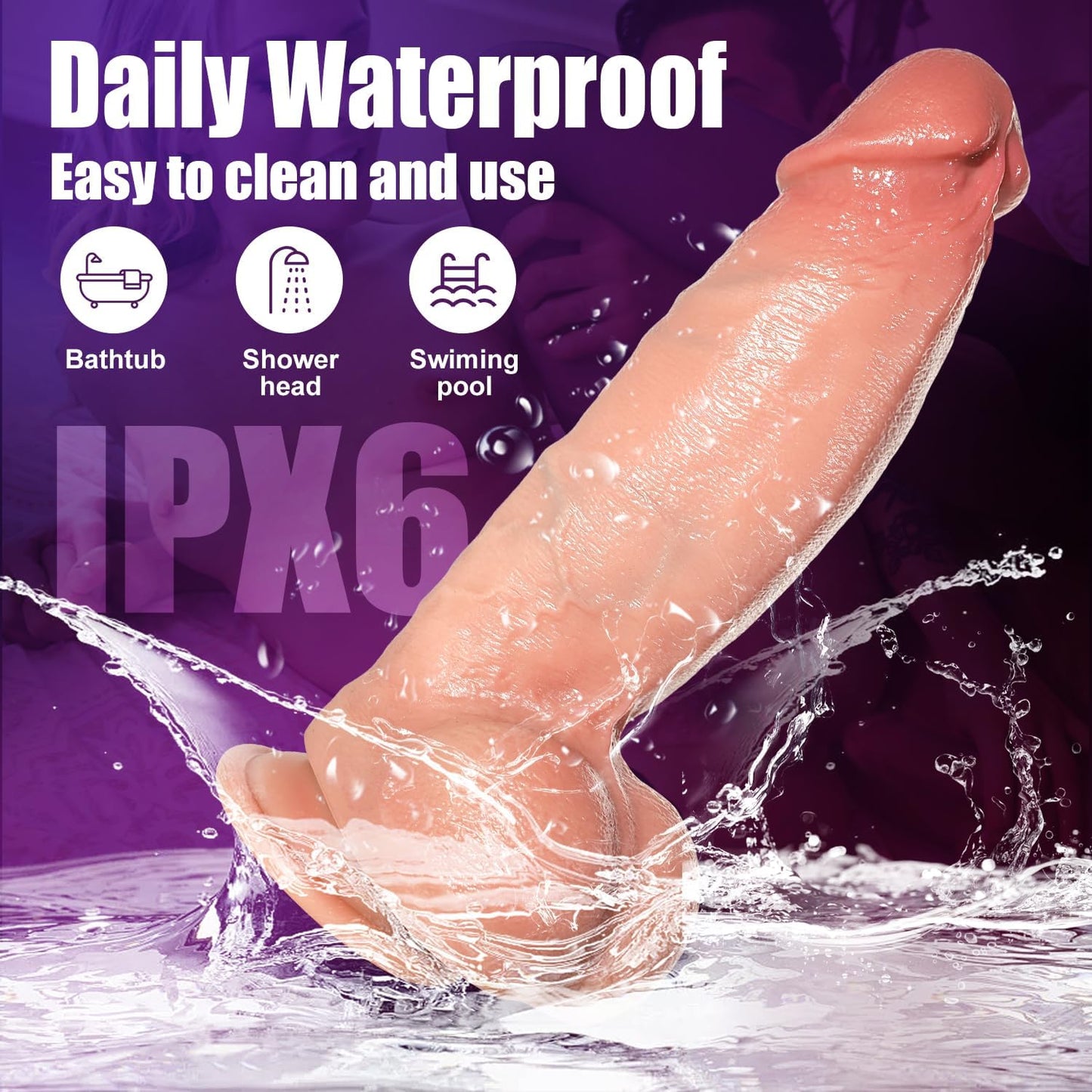 Calentador HeatTitan Enorme Empuje Vibrador Dildo