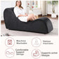 Chaise longue d'intimité de luxe noire très robuste
