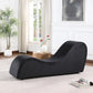 Chaise longue d'intimité de luxe noire très robuste