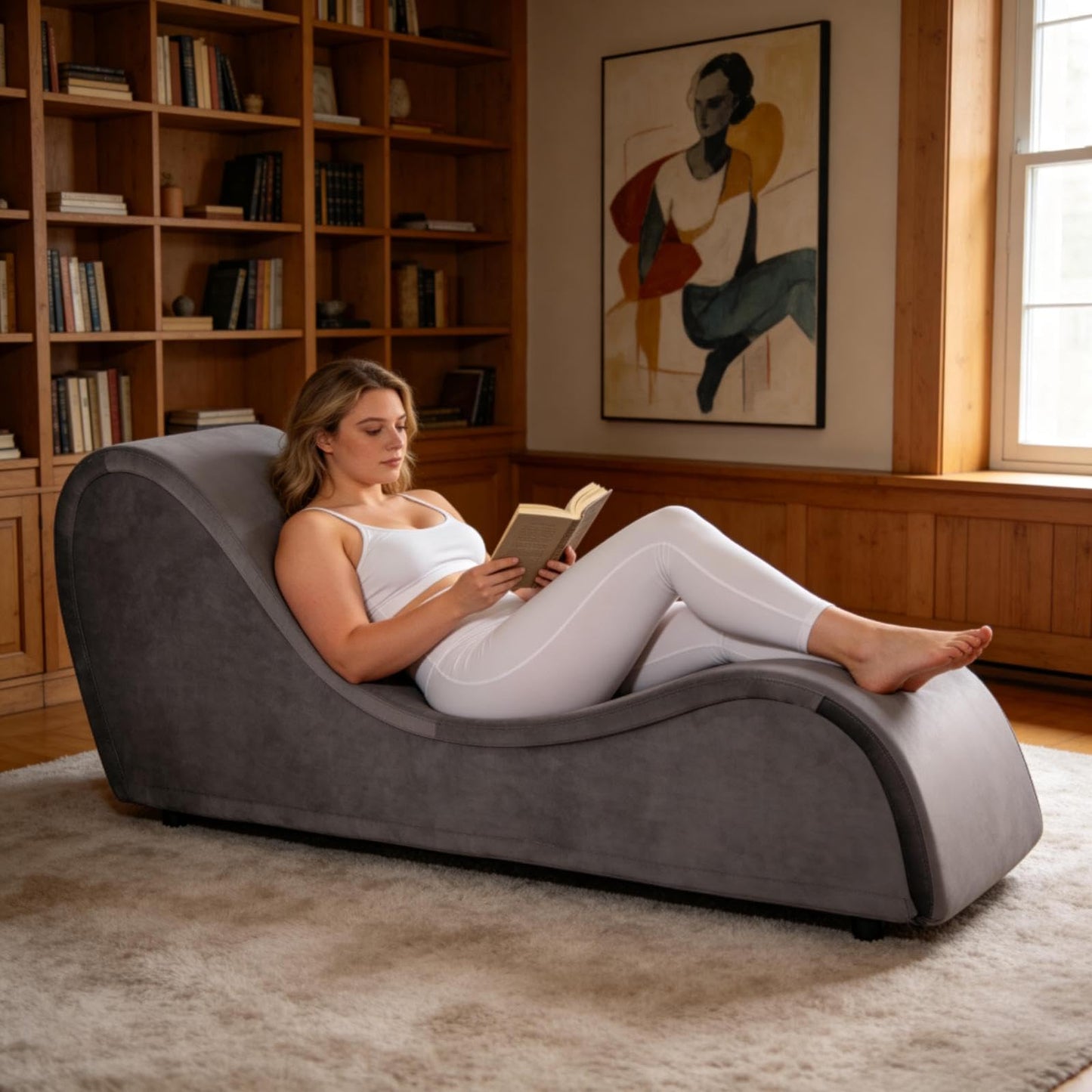 Chaise Longue de Luxe Intimité Gris Robuste