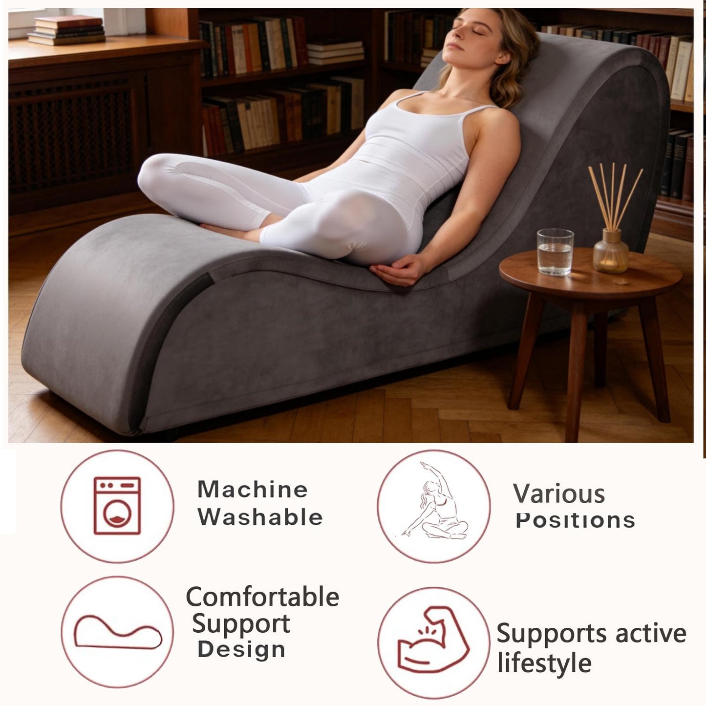 Chaise Longue de Luxe Intimité Gris Robuste