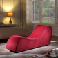 Chaise longue de luxe rouge renforcée pour l'intimité