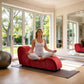 Chaise longue de luxe rouge renforcée pour l'intimité