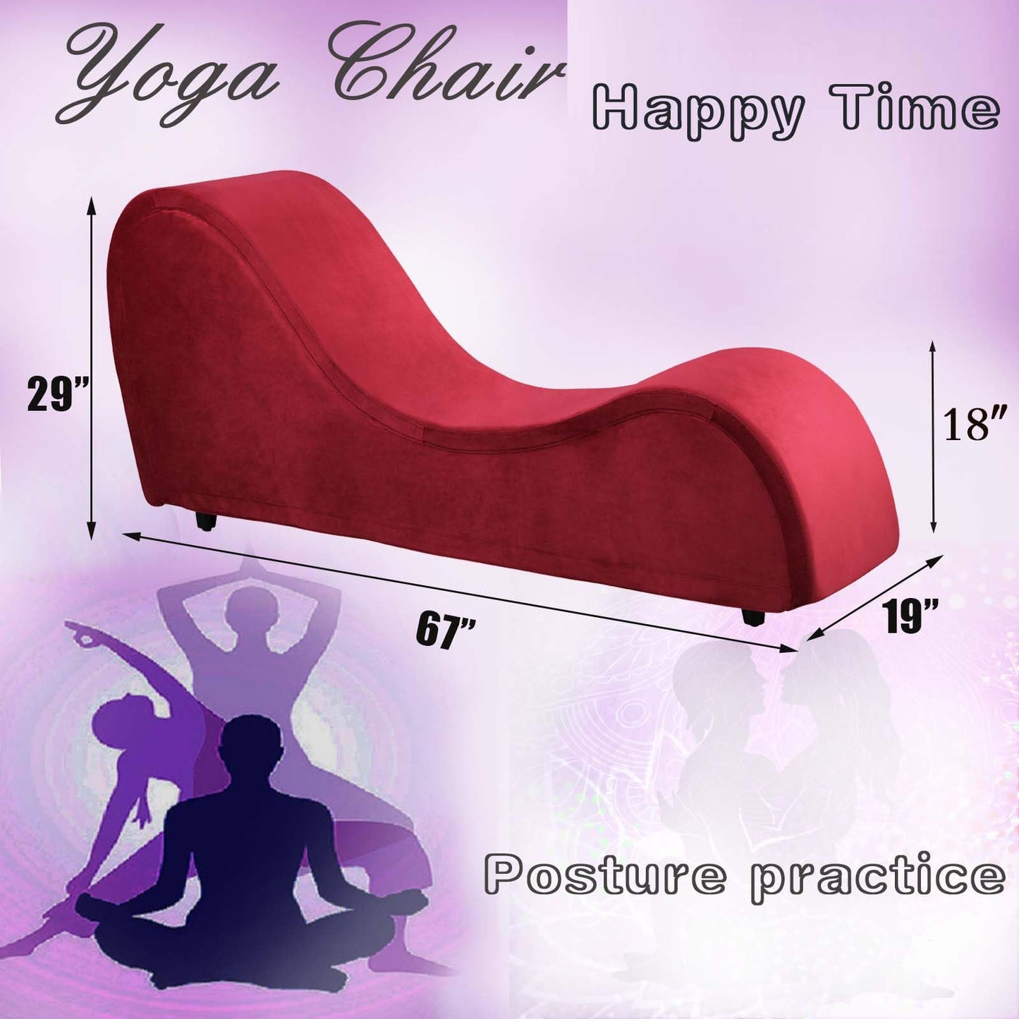 Chaise longue de luxe rouge renforcée pour l'intimité