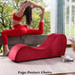 Chaise longue de luxe rouge renforcée pour l'intimité