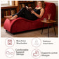 Chaise longue de luxe rouge renforcée pour l'intimité