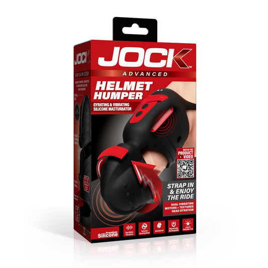 Masturbador de silicona JOCK Helmet Humper con rotación y vibración