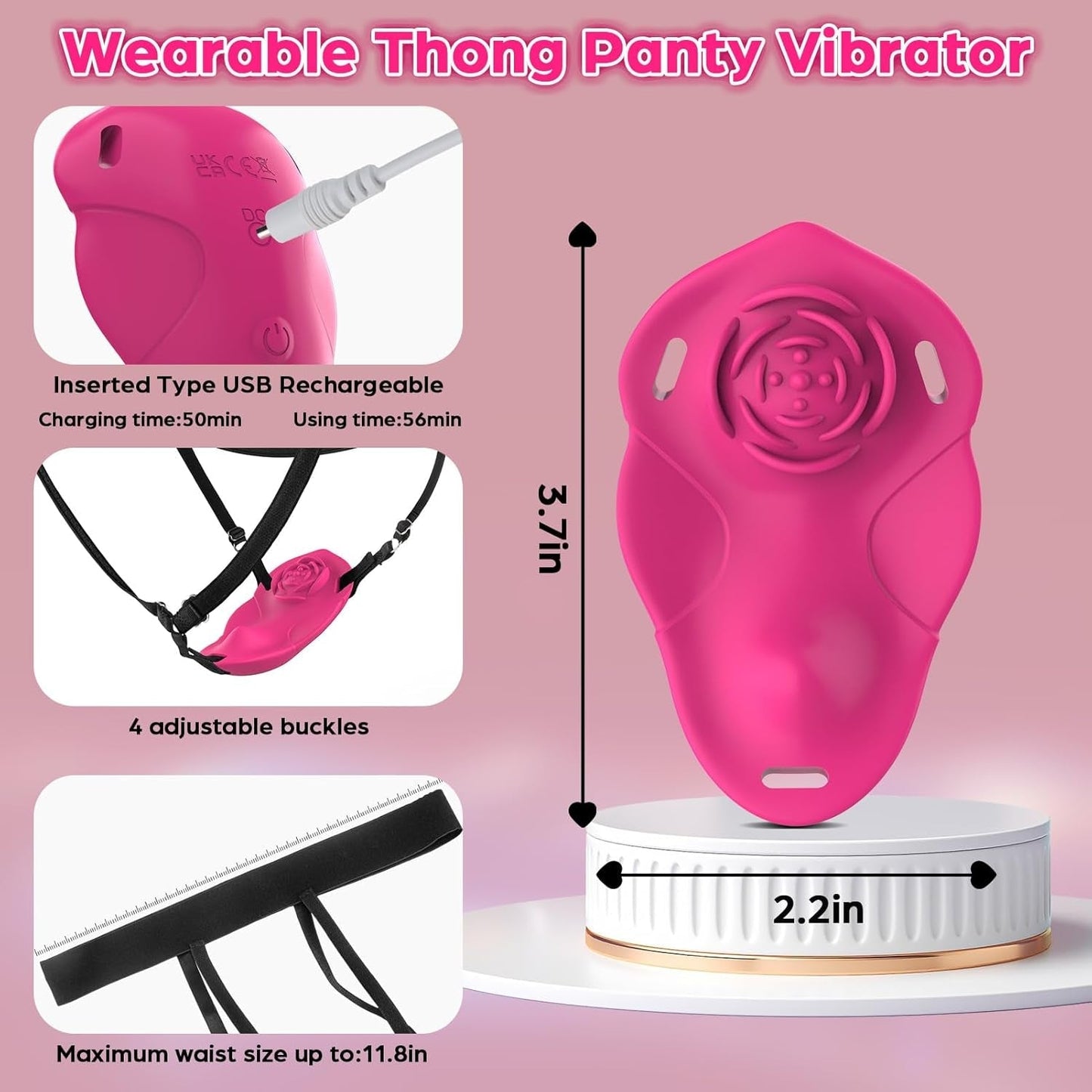 HiddenPetal Wearable Panty Vibrator Rose 10 Modes
