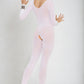 Opaque Long Sleeve Bodystocking