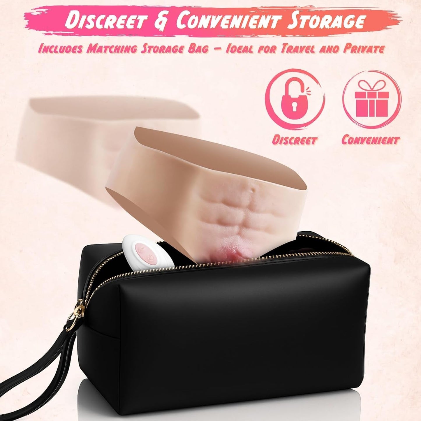 Funda vibratoria HollowPulse para usar con arnés, diseñada para sesiones de juego prolongadas