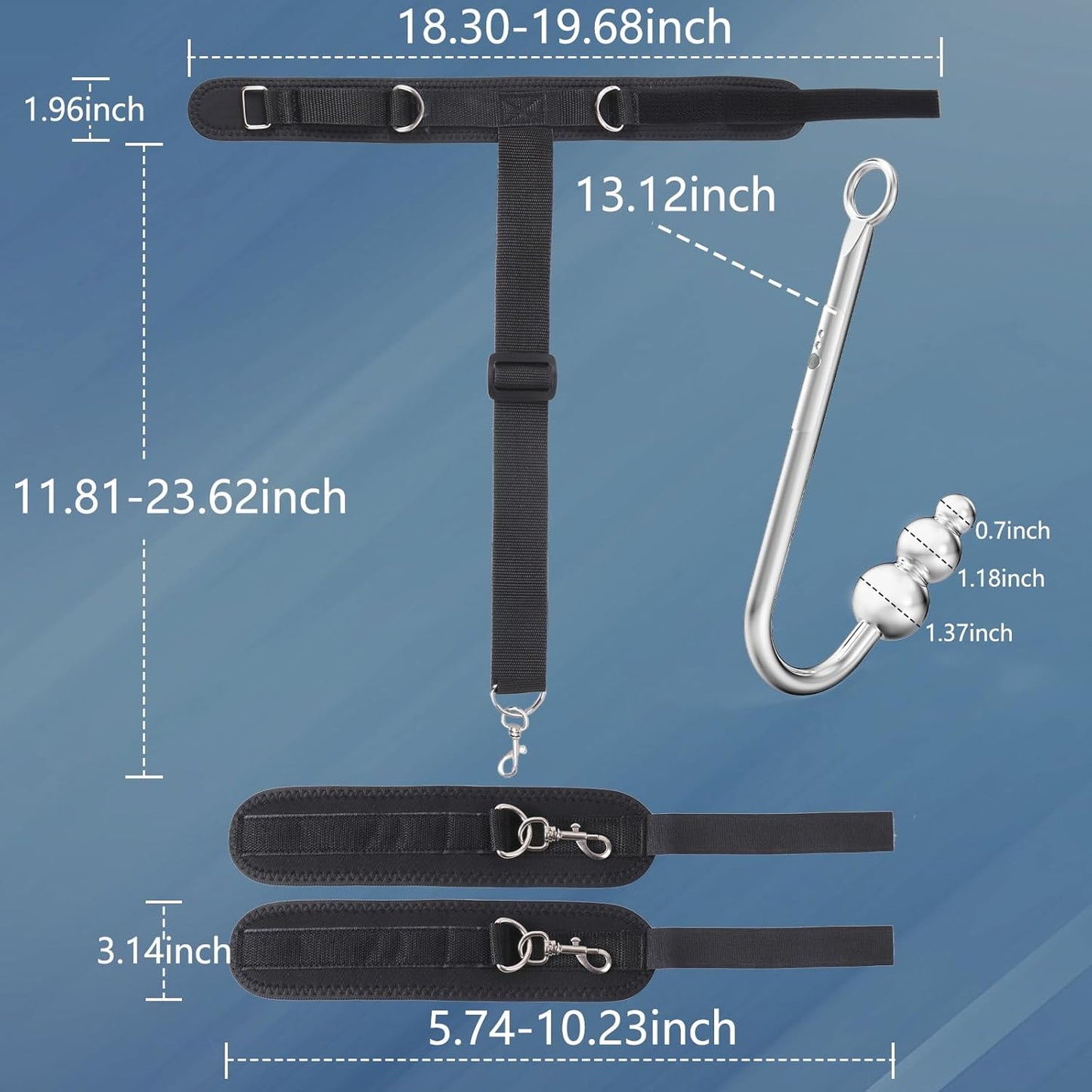 Kit de gancho anal vibrador y sujeción HookBound