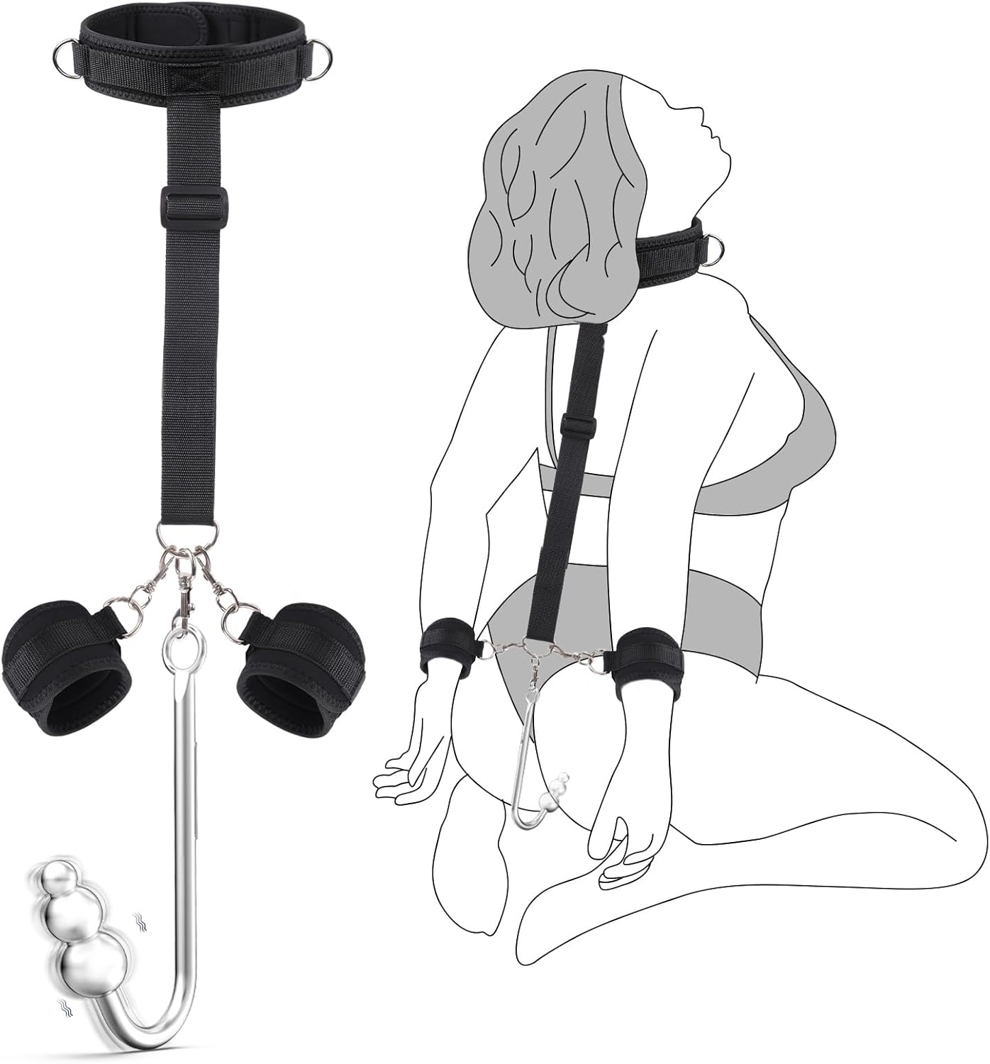 Kit de gancho anal vibrador y sujeción HookBound