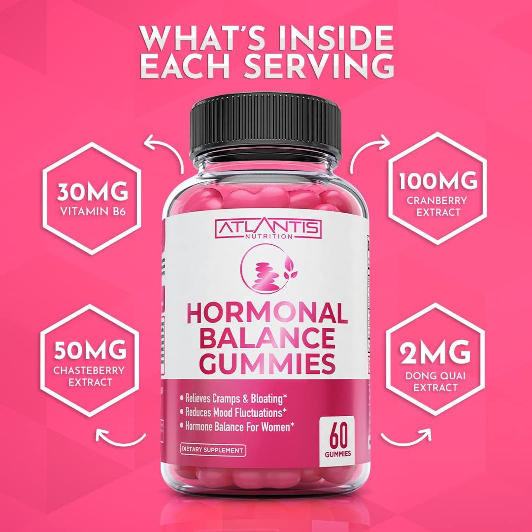 Équilibre Hormonal & Gommes Anti-SPM – Soutien à l'Humeur et aux Crampes