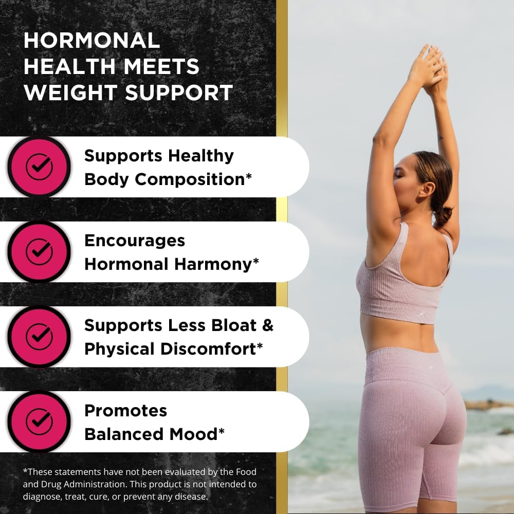 Equilibrio Hormonal para Mujeres – Soporte para el Peso y el Bienestar, 90 Cápsulas