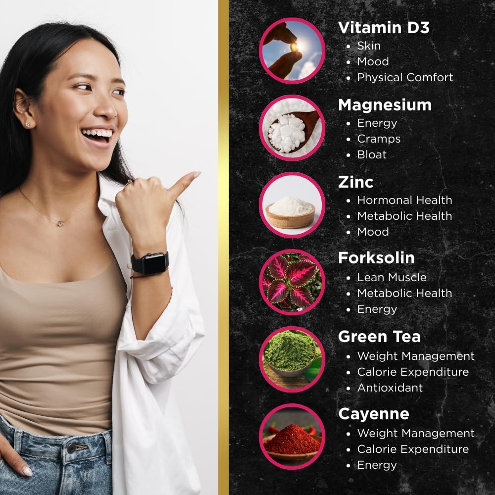 Equilibrio Hormonal para Mujeres – Soporte para el Peso y el Bienestar, 90 Cápsulas