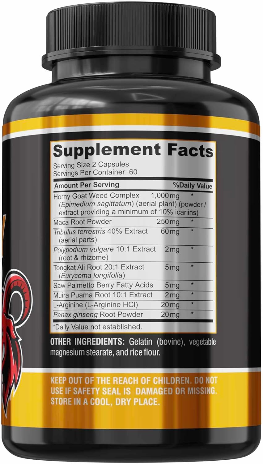Cápsulas de Horny Goat Weed – Apoyo para la Libido y Energía para Adultos