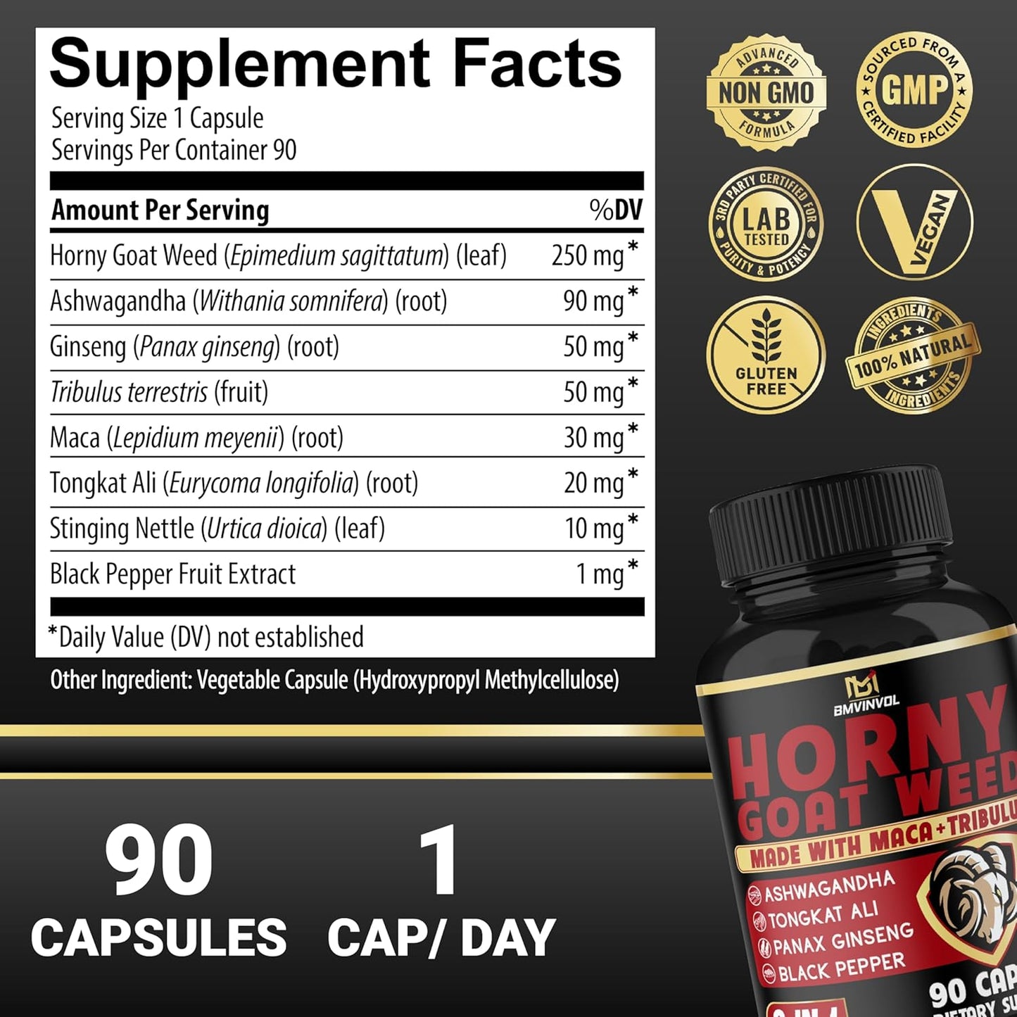 Cápsulas de Horny Goat Weed – Soporte para la libido y energía para hombres