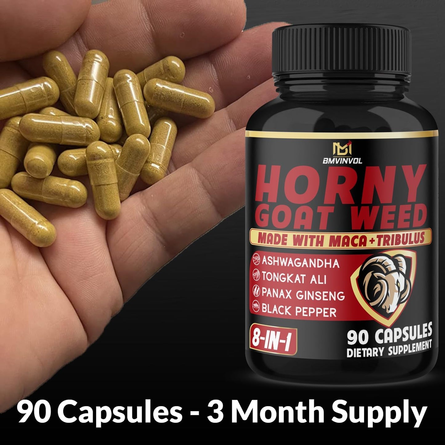 Cápsulas de Horny Goat Weed – Soporte para la libido y energía para hombres