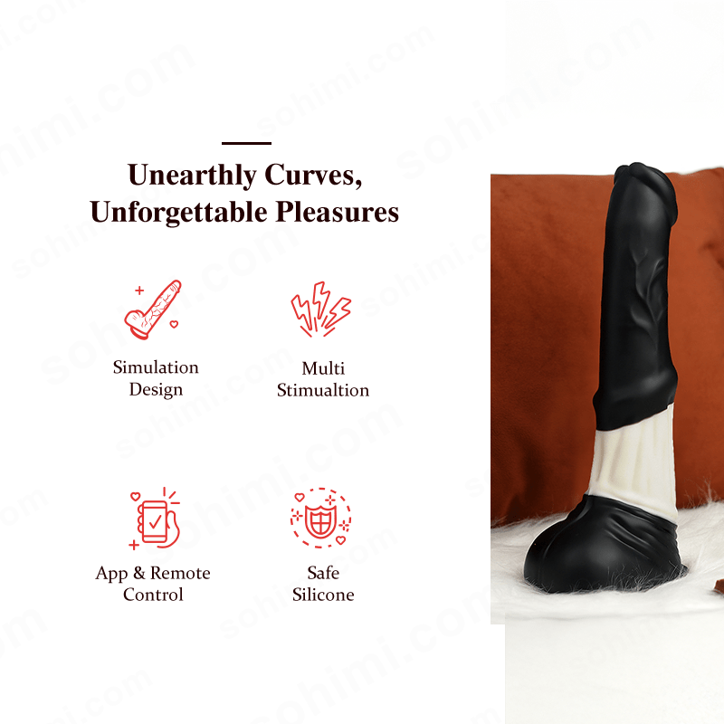 CABALLO 4 en 1 Falo enorme vibrador y penetrador realista con control por aplicación
