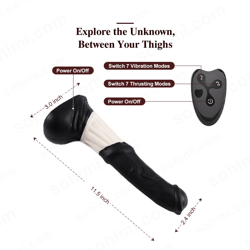 CABALLO 4 en 1 Falo enorme vibrador y penetrador realista con control por aplicación