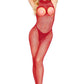 Red Net Cupless Bodystocking