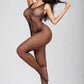 Rhinestone Net Crotchless Bodystocking