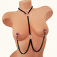 BDSM Nipple Chain Necklace, Erotic Nipple Lingerie, Fake Nipple Rings