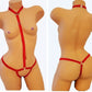Crotchless Thong Body Suit Harness Lingerie