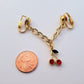 Cherry Pussy Jewelry, Rhinestone BDSM Labial Clip
