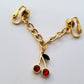 Cherry Pussy Jewelry, Rhinestone BDSM Labial Clip