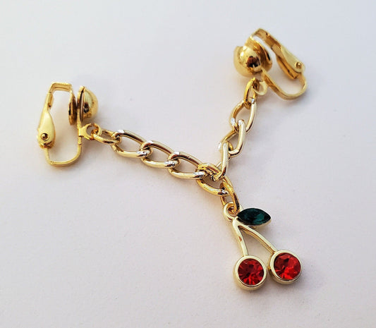 Bijoux Clitoridiens Cerise, Pince à Lèvres Strass BDSM