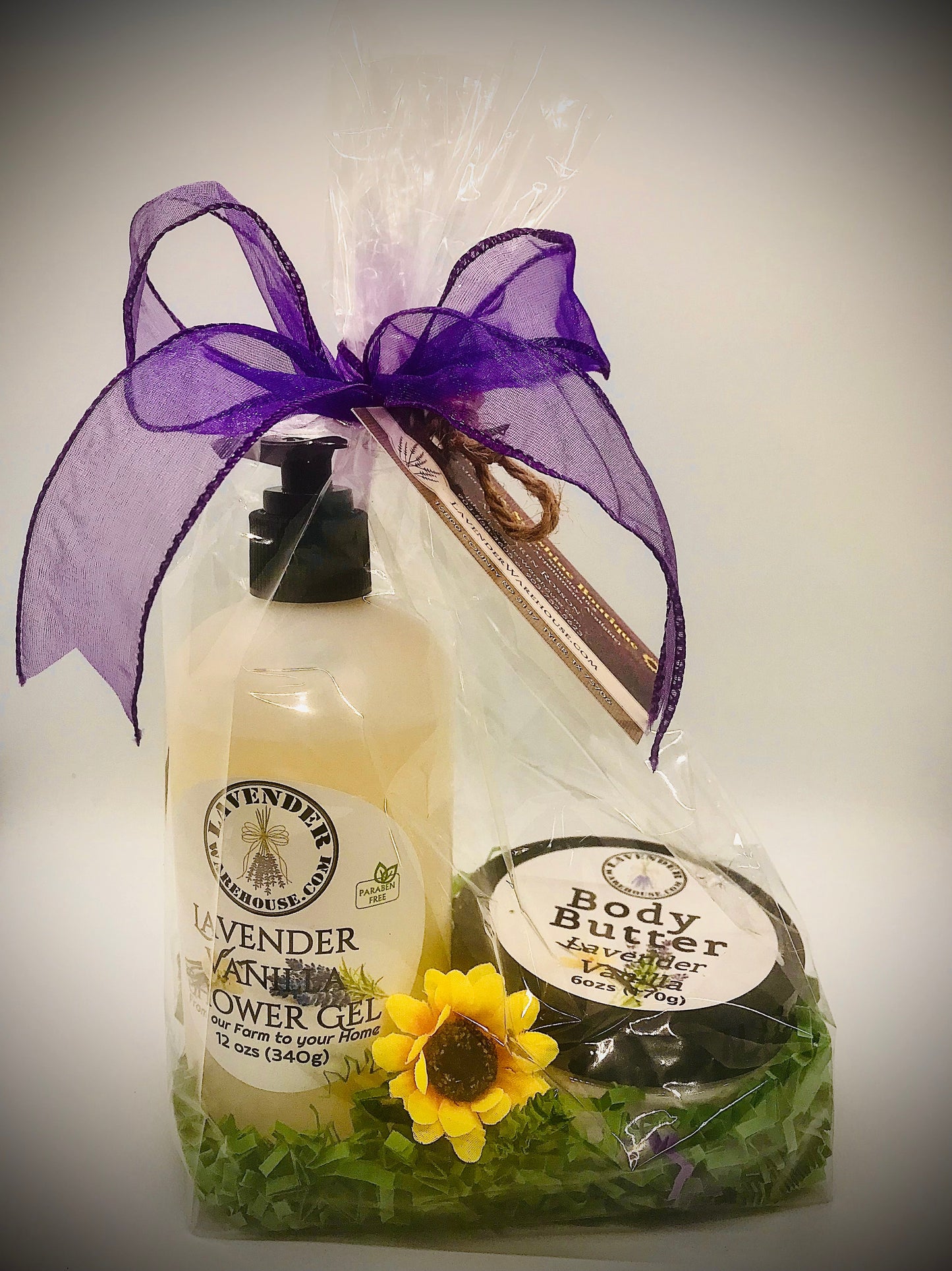 Set de regalo: Gel de ducha lavanda y vainilla y Manteca corporal lavanda y vainilla