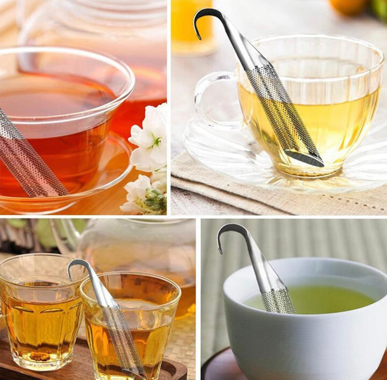 Filtro infusor de té de acero inoxidable